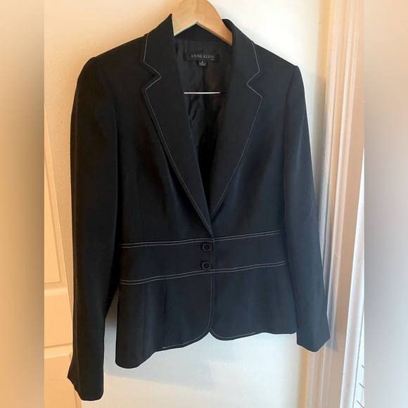 Anne Klein Black Blazer Size 6 Women’s Office Business Formal Jacket Button - Picture 1 of 5